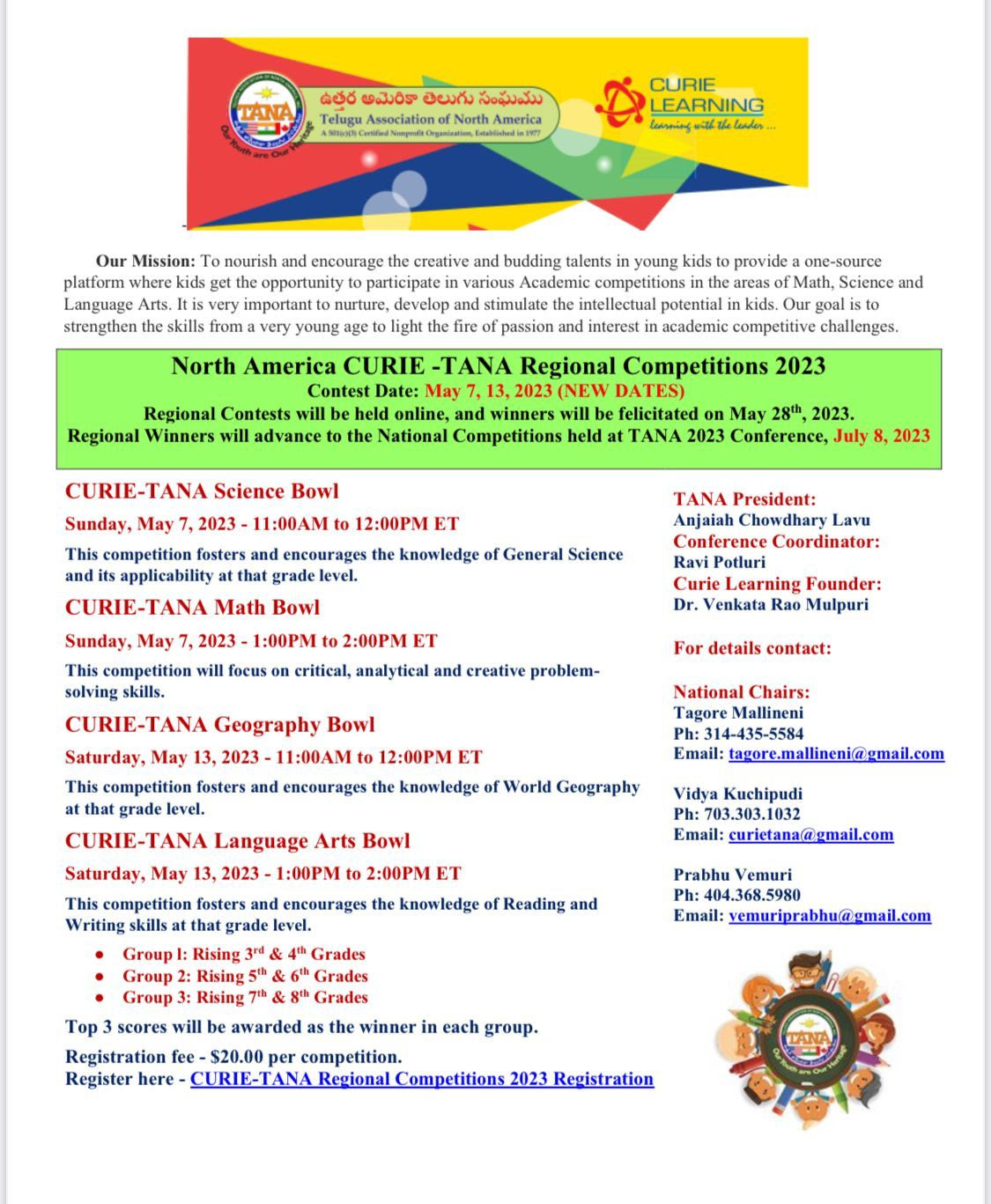 Math, Science, Geography & Language Arts Competitions Curie Learning