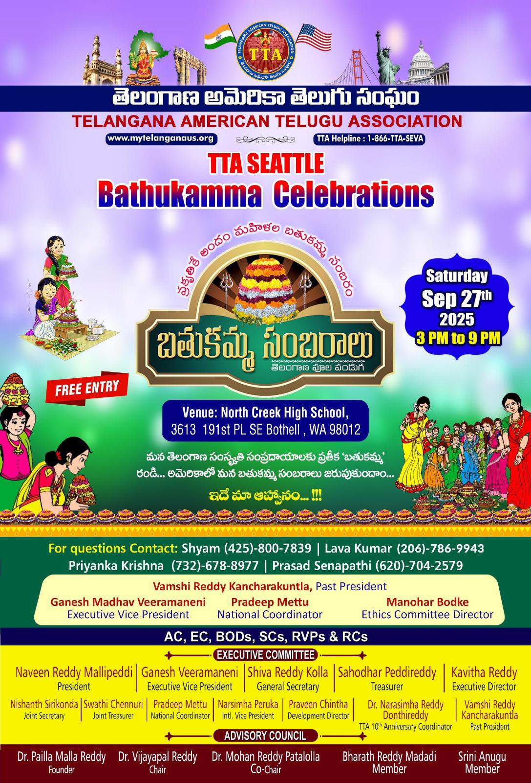 TTA is set for nationwide Bathukamma & Dasara celebrations in 14 cities ...